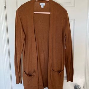 Old Navy Dark Camel Open Front Cardigan Sweater. Size large
